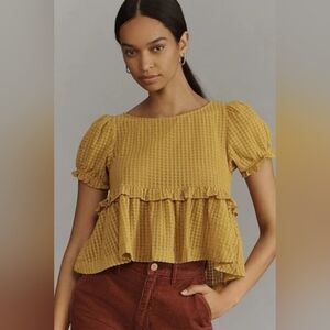 Anthropologie x Maeve Baby Doll Ruffled Top
